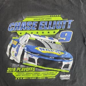 Nascar #9 Chase Elliott Dual Black Short Sleeve Racing T-Shirt Men's Size M
